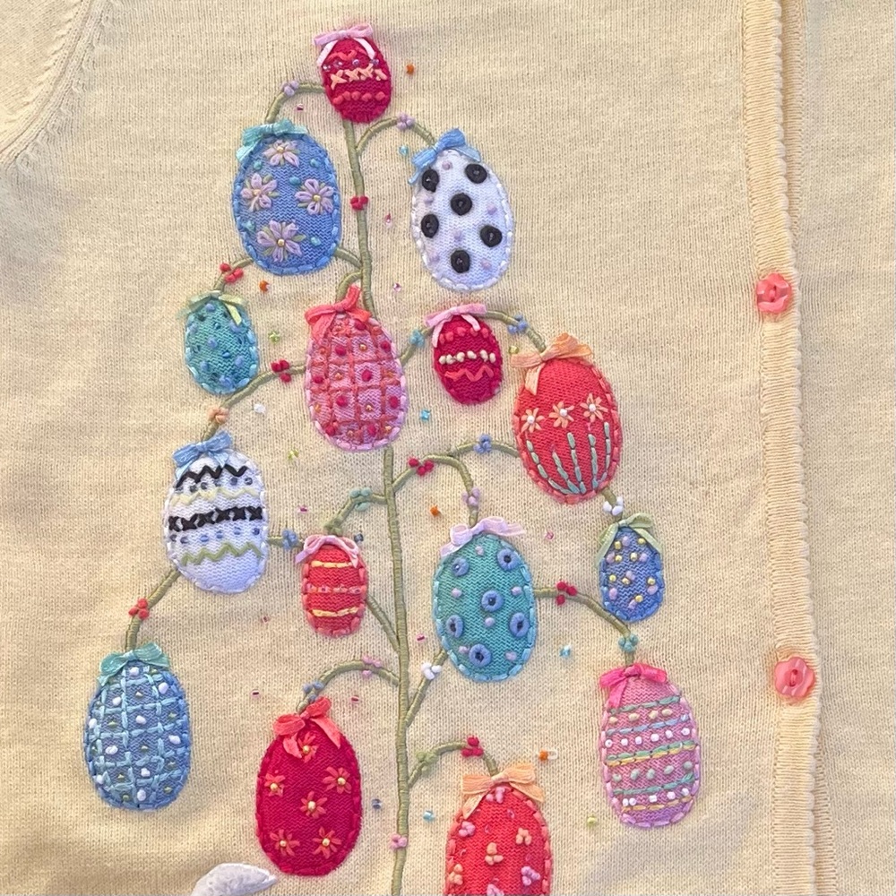 Quacker Factory Easter Egg Cardigan - image 8